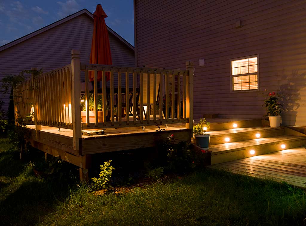 Outdoor staircase lighting example