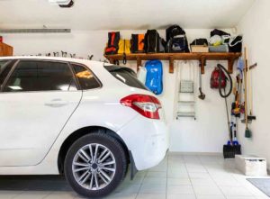 Small garage conversion with car