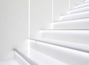 Stairway lights in white and bright design