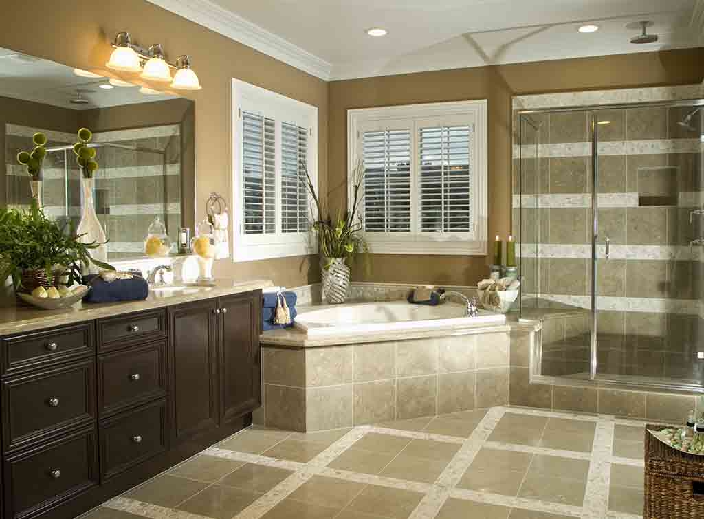 Tiled bath panels