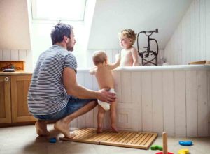Tongue and groove bath panels