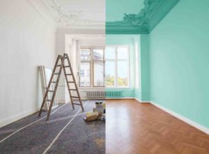 Before and after finding a painter