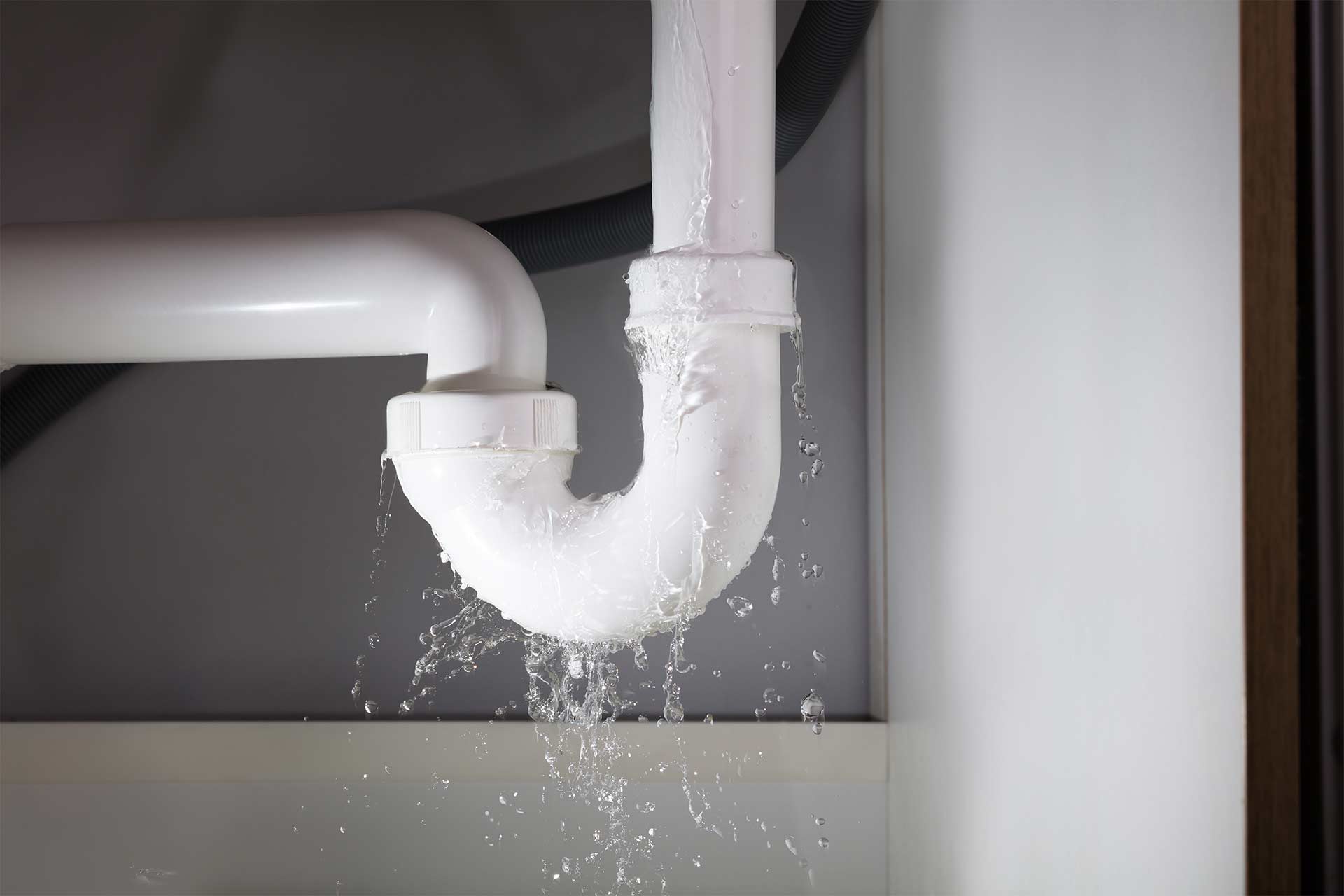 bathroom sink leaking into kitchen