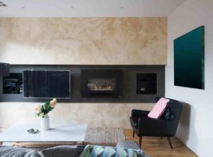 A tiled feature wall in a white room - tiled feature wall on a budget