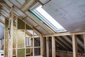 Celotex insulation installed in between roof rafters