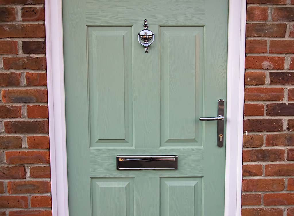 green composite front door