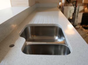 Granite with sink cut out and drain grooves