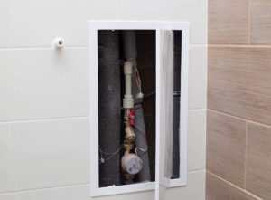 How to hide toilet waste pipes