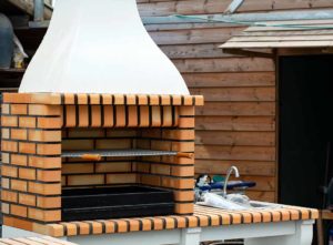 Finished brick BBQ