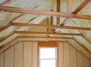 how to insulate a vaulted ceiling with exposed beams