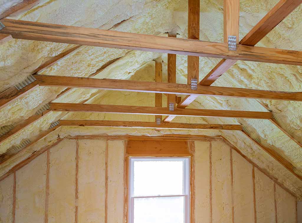 Vaulted shop ceiling insulation