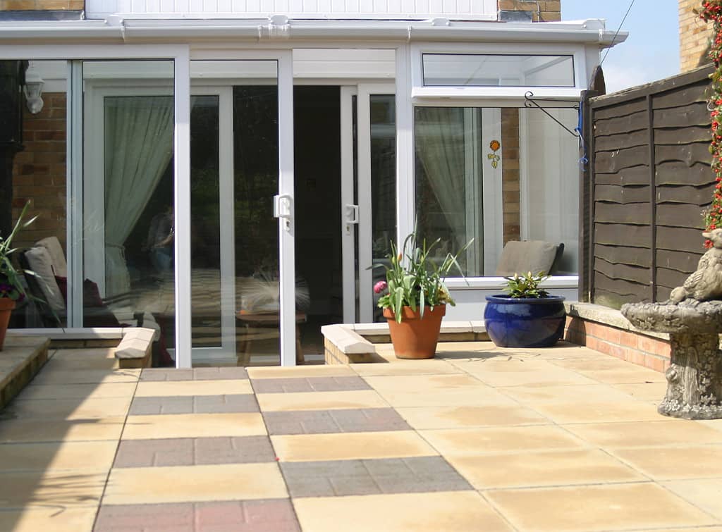A lean-to conservatory