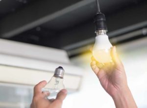Standard bulb being replaced by LED light bulb