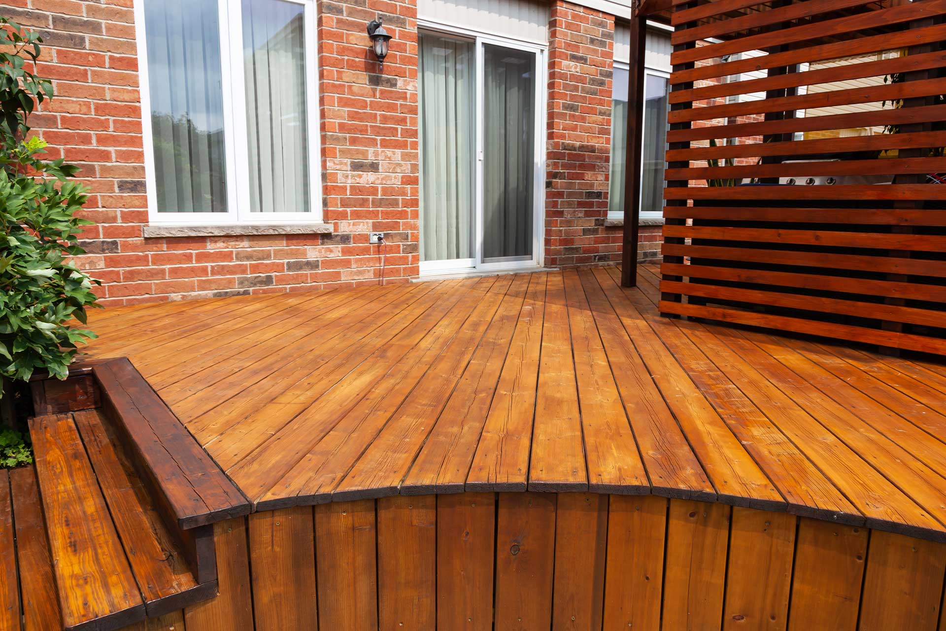 stained decking for winter