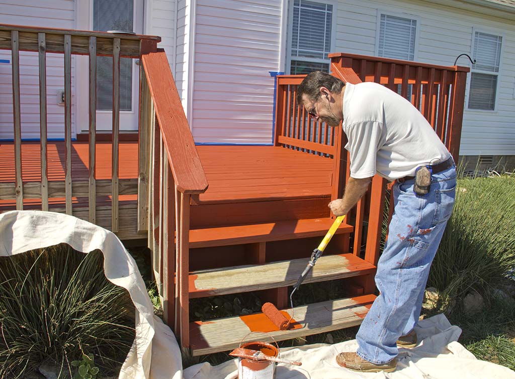 staining and protecting decking