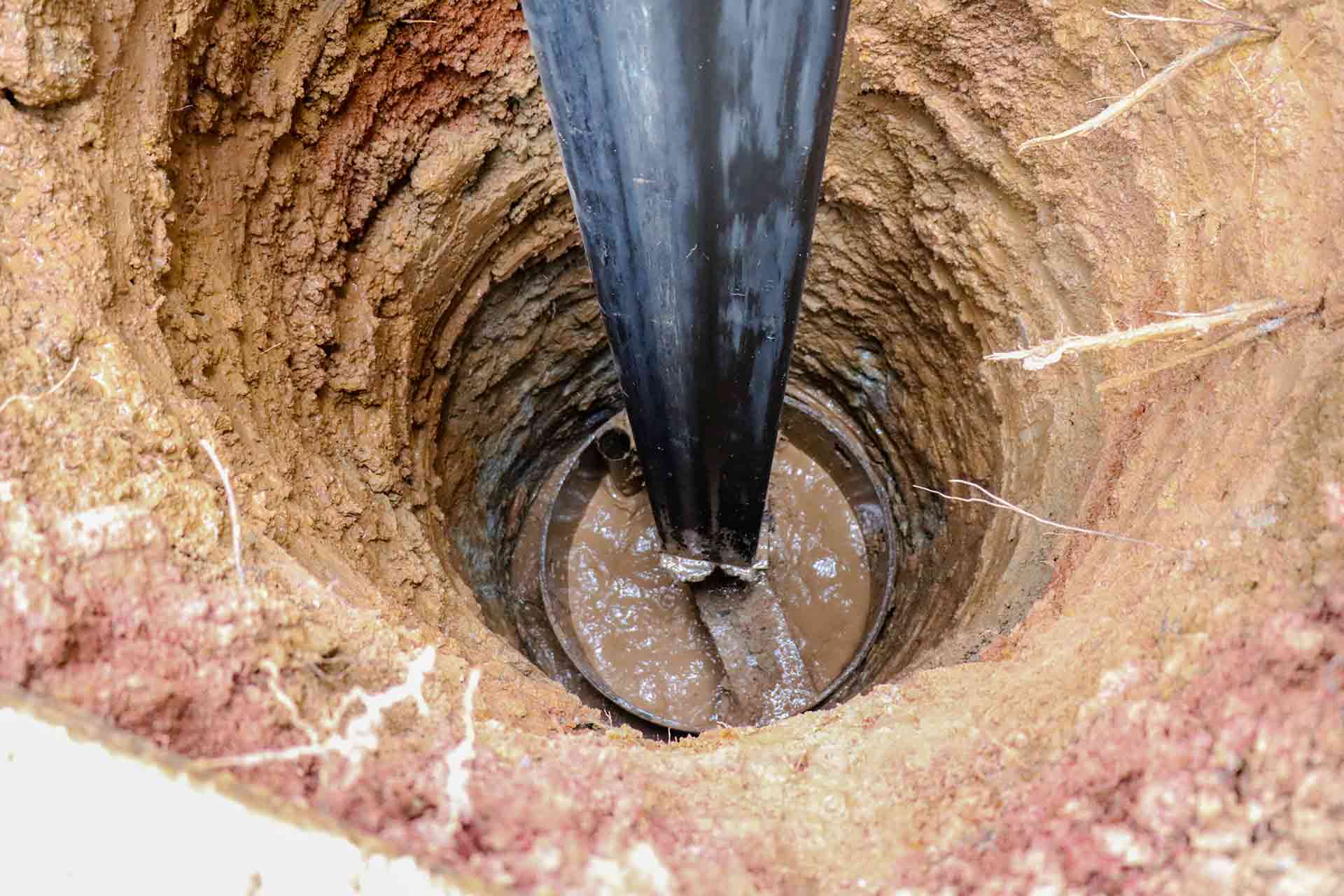 Boring a store hole