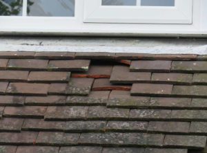 Missing roof tiles