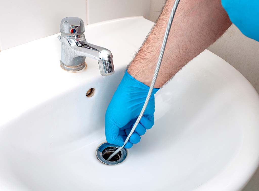 how to unblock a sink drain