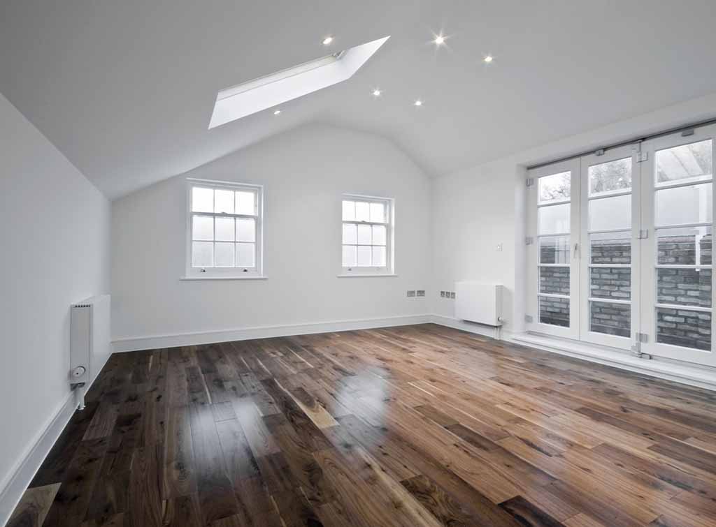 room with laminate or wood flooring