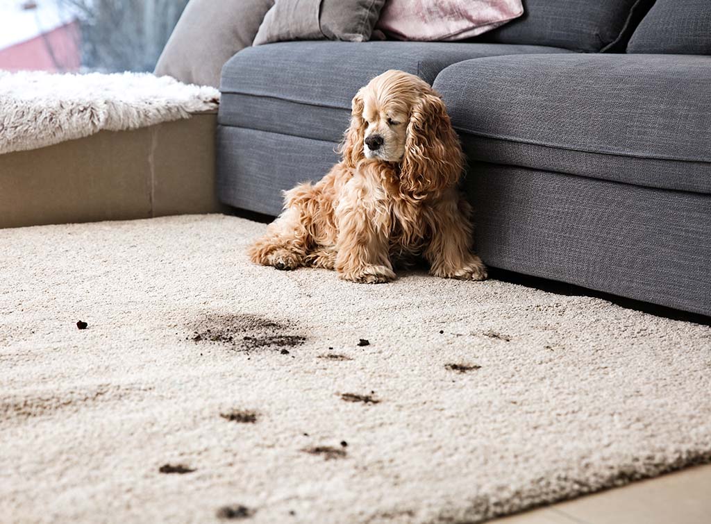 how to clean dog poop off carpet