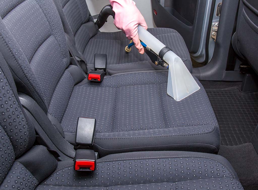 How to clean your car fabric car seats #cleantok #cleanthatup