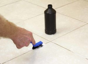 how to clean grout on floor tiles