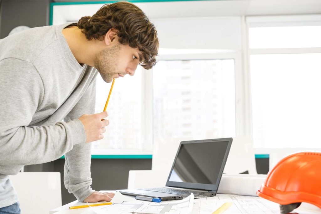Man reviewing paperwork for his accountant