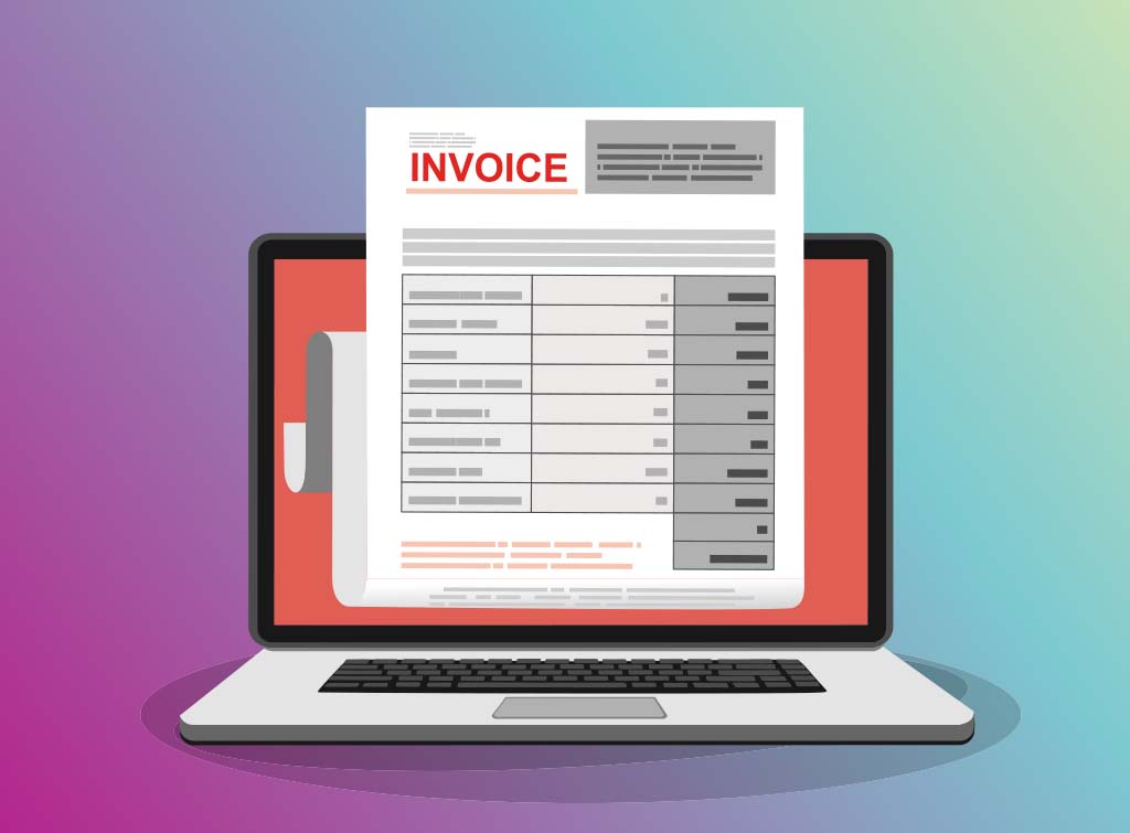 Image of an invoice example - how to agree a payment schedule