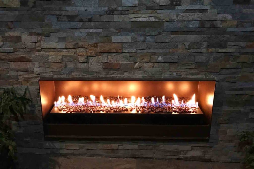 Ventless gas fire inside home