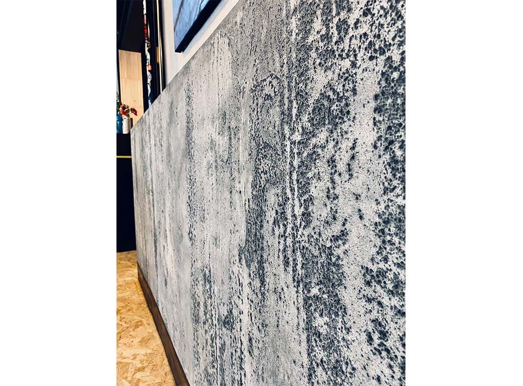 Grace and Favour concrete wallpaper - black and white