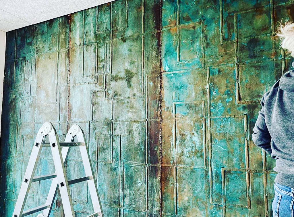 Grace and Favour concrete wallpaper