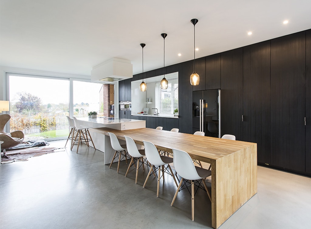 Concrete kitchen floor