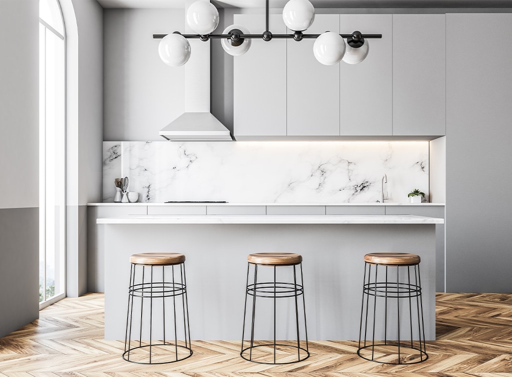Flat front cabinet