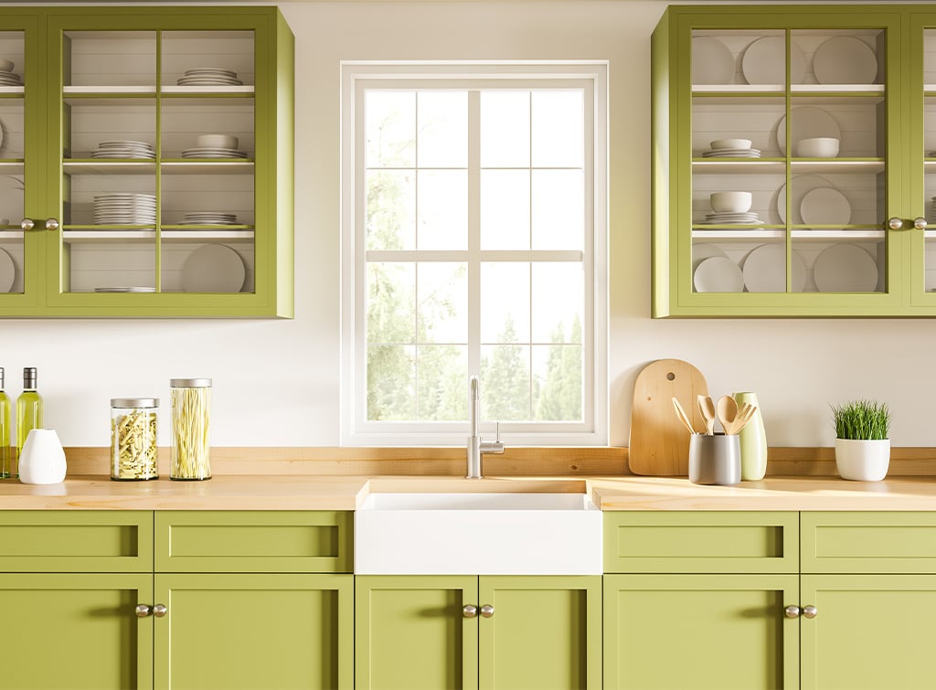 Glass front cabinet