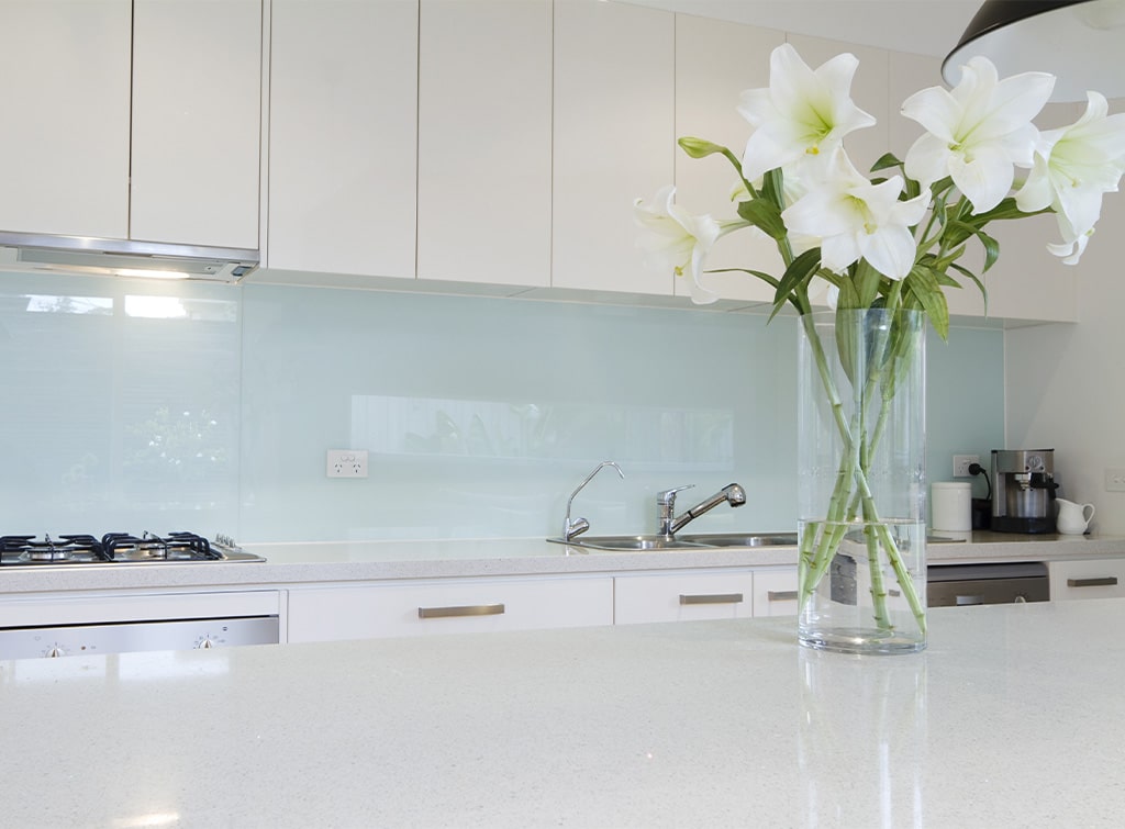 Glass splashback