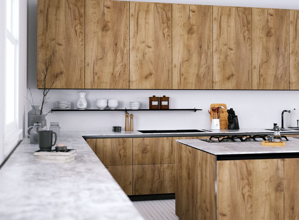 L-shape kitchen