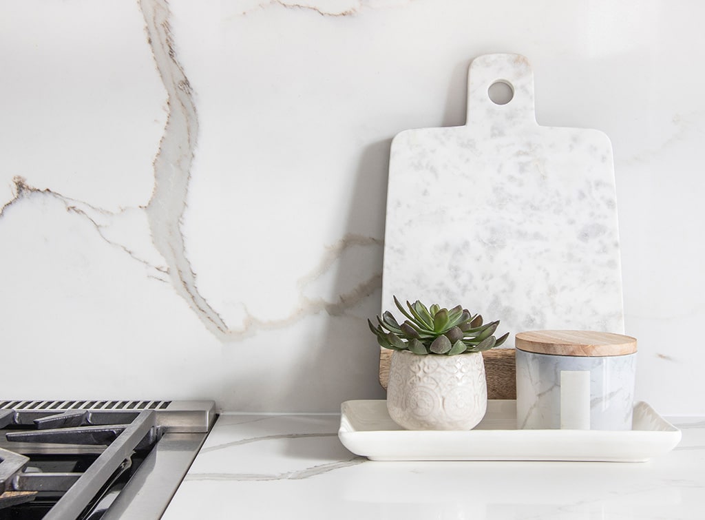 Marble splashback