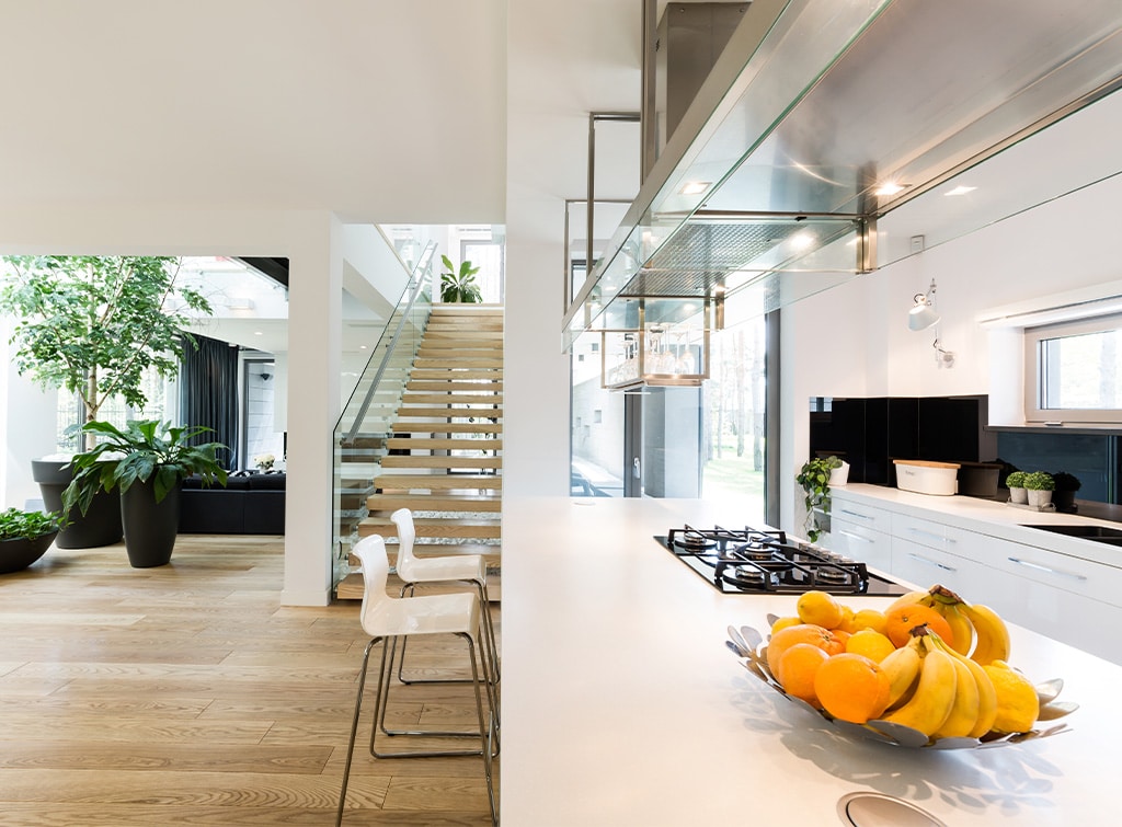 Open plan kitchen