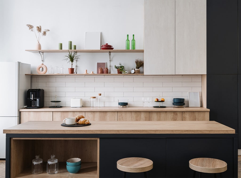 Solid wood worktop