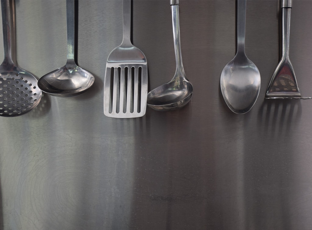 Stainless steel splashback