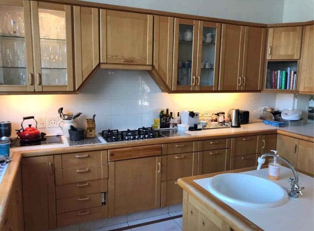 Before kitchen cabinet spray