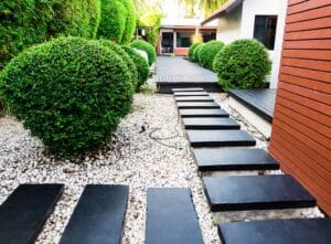 low maintenance landscaping idea in a formal garden