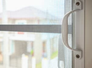 close up of door screen
