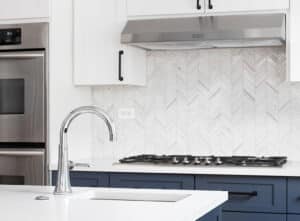 Herringbone mosaic kitchen tiling ideas