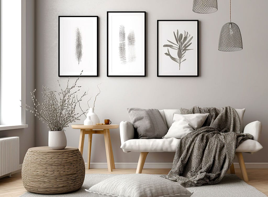 Grey and neutral on sale living room ideas