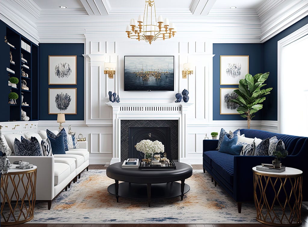 Navy Living Room Ideas 2023 Checkatrade