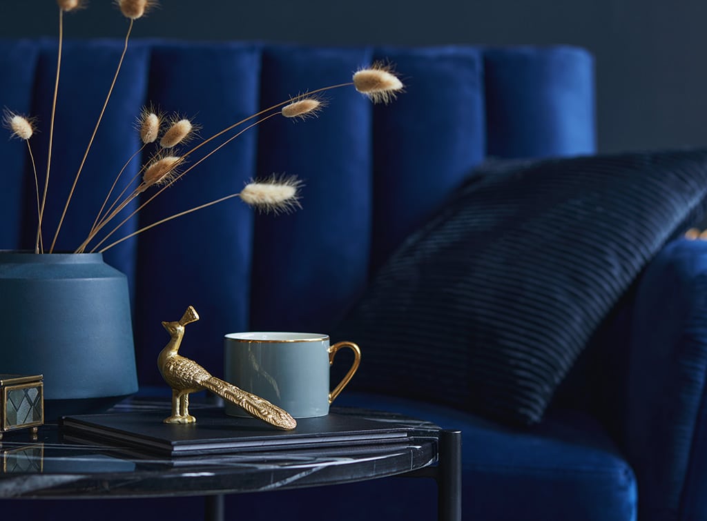 Navy accessories for living room deals