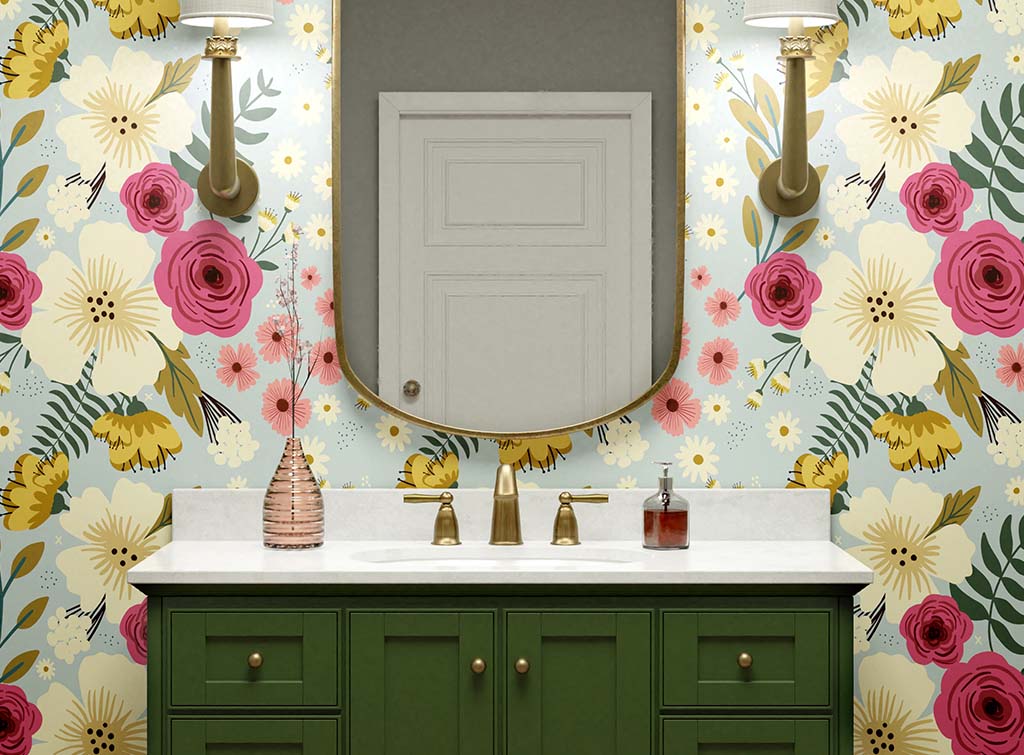 use wallpaper unexpectedly in aesthetic room ideas