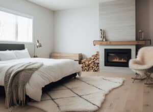 cosy rug in bedroom