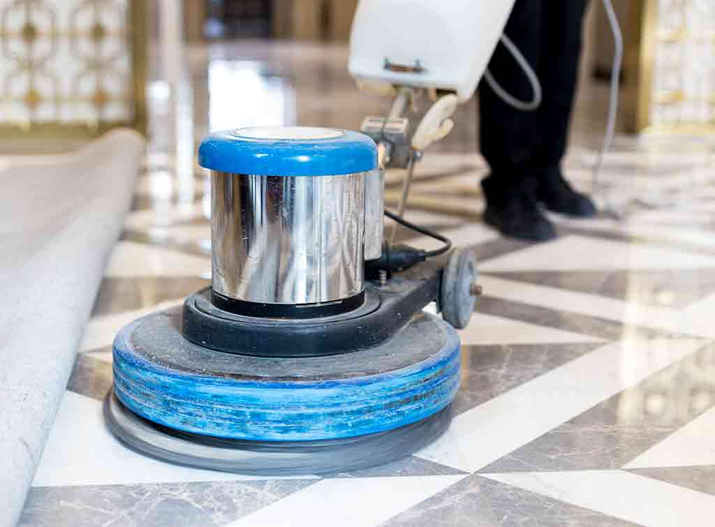 Stone floor cleaning